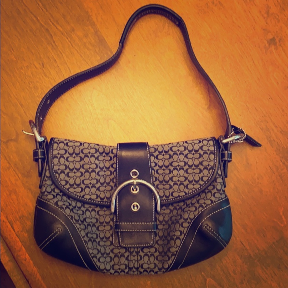 Small Black and grey Coach bag